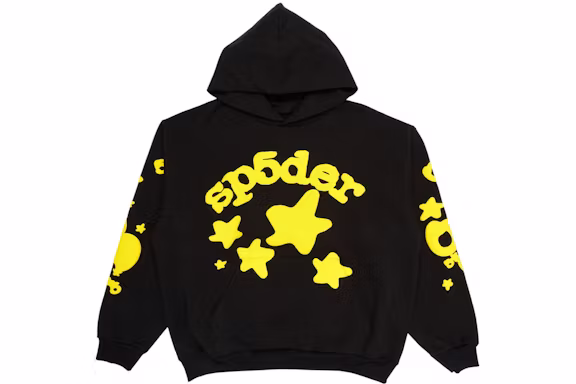 Sp5der Beluga Hoodie Onyx/Yellow