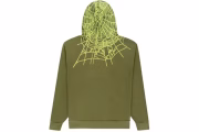 Sp5der Heavy Web Hoodie Olive