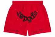 SP5DER OG WEB DOUBLE LAYER RED SHORT