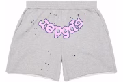Sp5der OG Web Logo Sweat Short Grey Heather