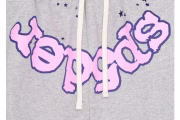Sp5der OG Web Logo Sweat Short Grey Heather - Image 2
