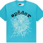 Sp5der OG Web V2 Tee Cyan