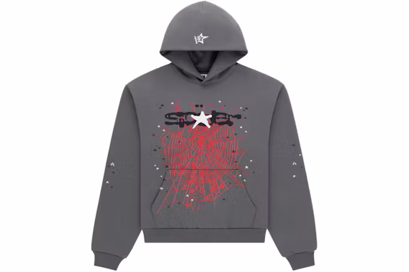 Sp5der Splat Punk Hoodie Slate
