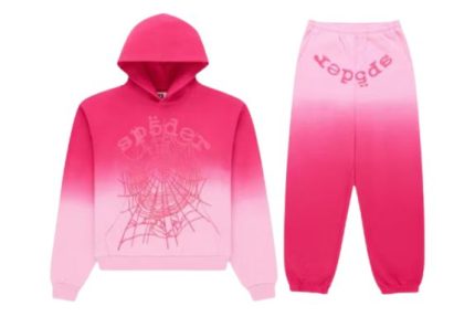 Sp5der OG Web Ombre Tracksuit Pink